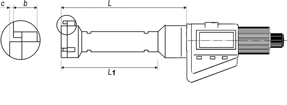 CNC Innen-Messschraube Digital 300-325 Mm - Präzisions-Innenmikrometer Für Bohrungen